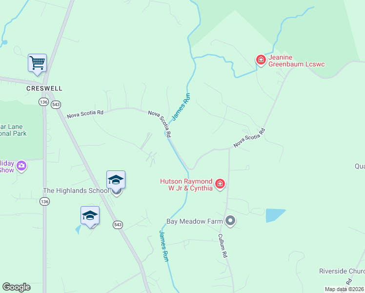 map of restaurants, bars, coffee shops, grocery stores, and more near 3024 Nova Scotia Road in Bel Air