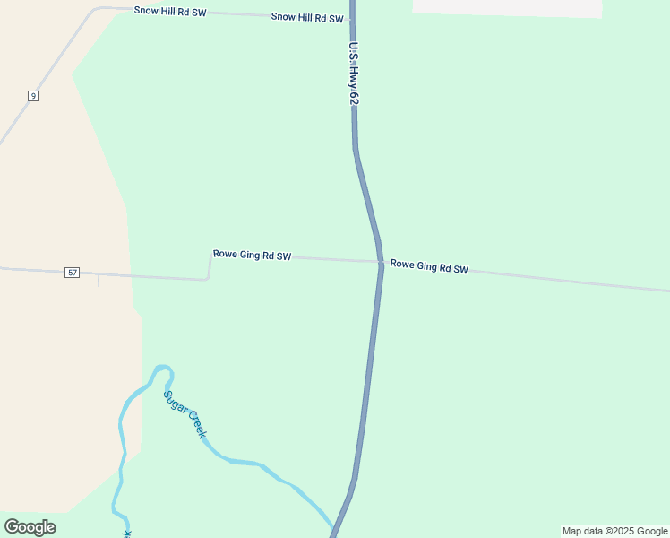 map of restaurants, bars, coffee shops, grocery stores, and more near 2293 Rowe Ging Road Southwest in Washington Court House
