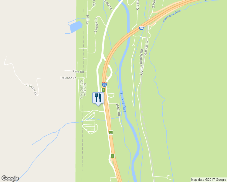 map of restaurants, bars, coffee shops, grocery stores, and more near 365 Interstate 80 in Verdi