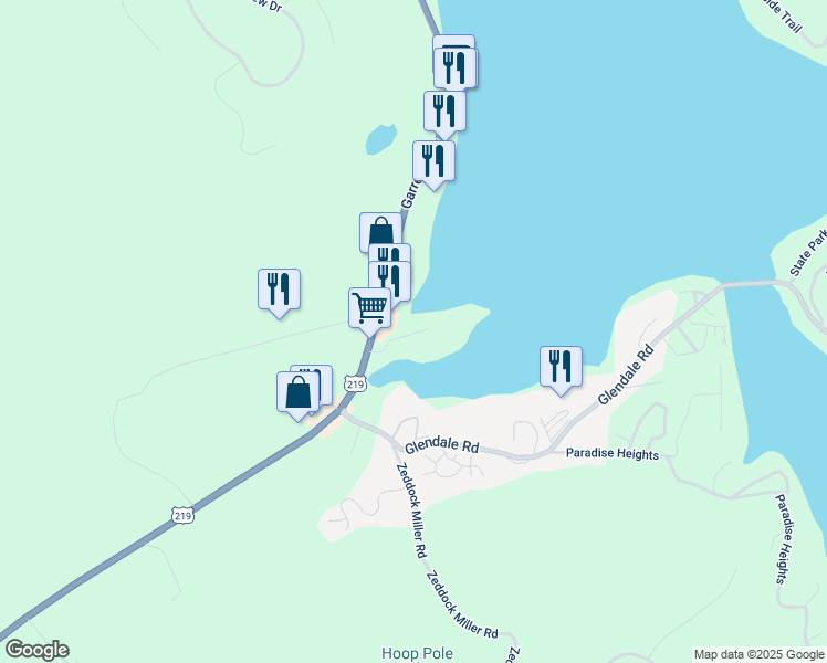 map of restaurants, bars, coffee shops, grocery stores, and more near 95 Arrowhead Lane in Oakland