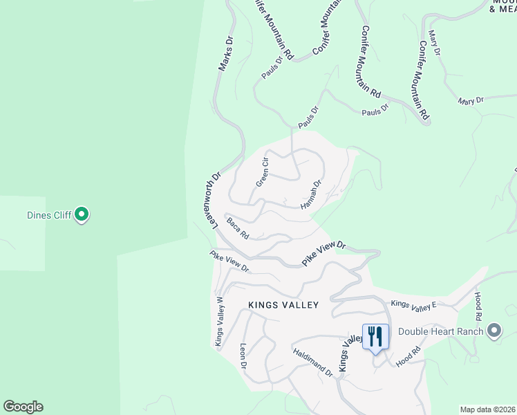 map of restaurants, bars, coffee shops, grocery stores, and more near 11682 Baca Road in Jefferson County