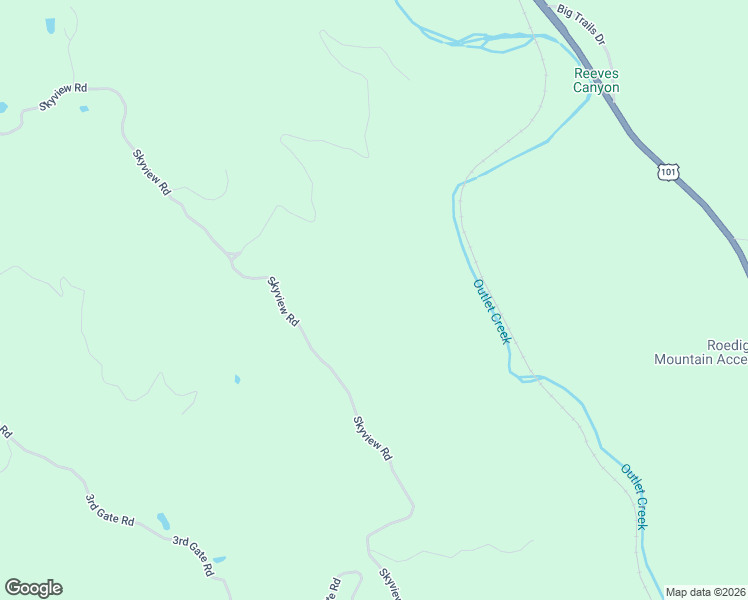 map of restaurants, bars, coffee shops, grocery stores, and more near 27651 Skyview Road in Willits