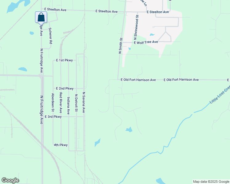 map of restaurants, bars, coffee shops, grocery stores, and more near 3201-3231 Red Barn Road in Terre Haute