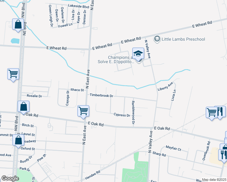 map of restaurants, bars, coffee shops, grocery stores, and more near 1371 Gordons Place in Vineland