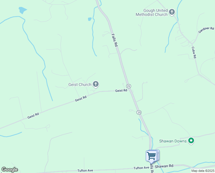 map of restaurants, bars, coffee shops, grocery stores, and more near 1914 Geist Road in Reisterstown