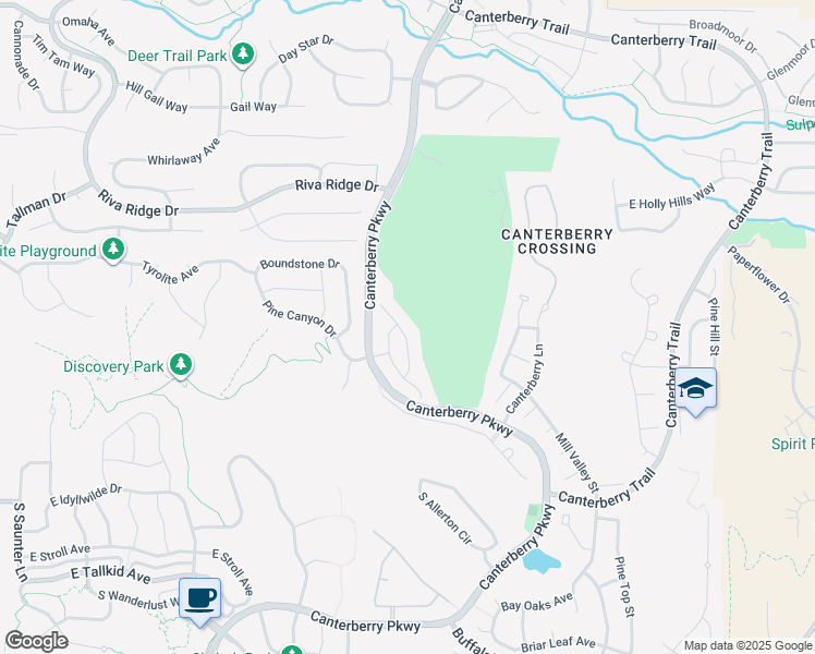 map of restaurants, bars, coffee shops, grocery stores, and more near 11620 Coeur D Alene Drive in Parker