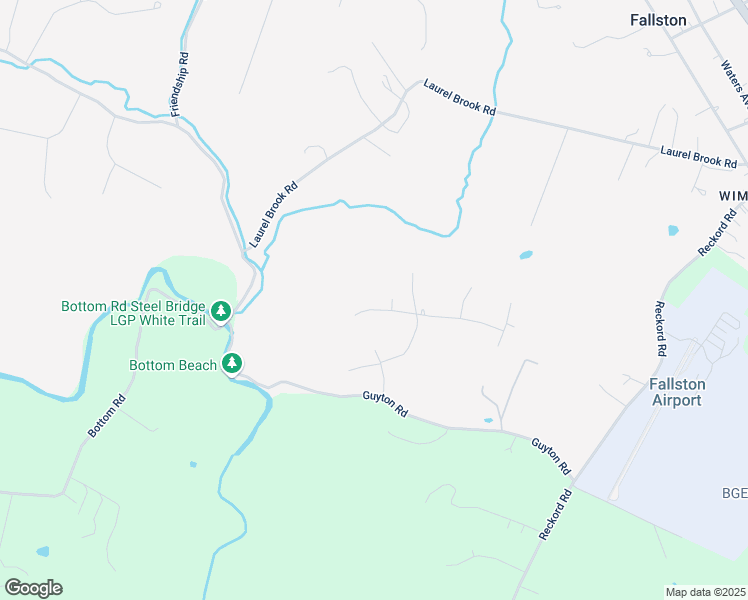 map of restaurants, bars, coffee shops, grocery stores, and more near 3106 Winchester Way in Fallston