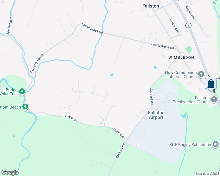 map of restaurants, bars, coffee shops, grocery stores, and more near 713 Sharps Court in Fallston