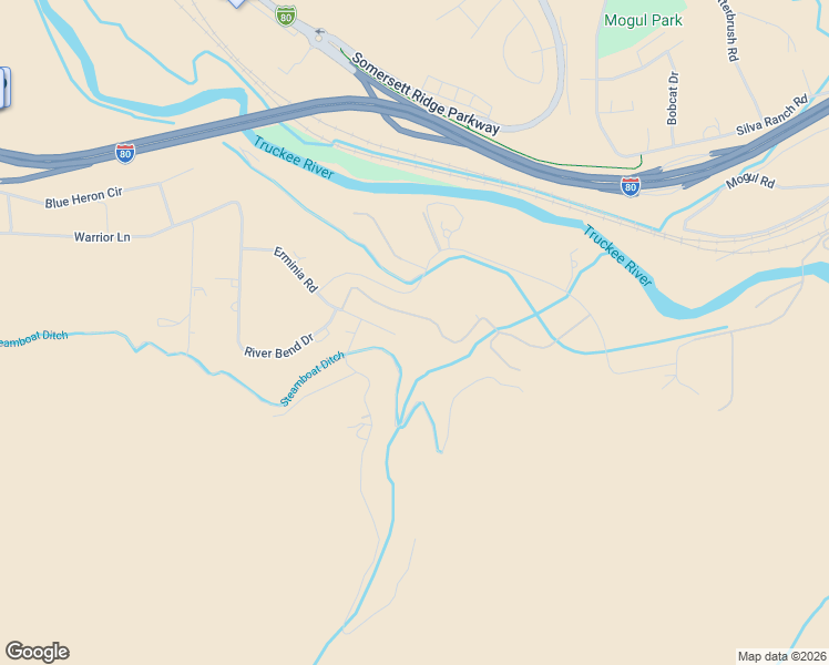 map of restaurants, bars, coffee shops, grocery stores, and more near 2885 Erminia Road in Reno