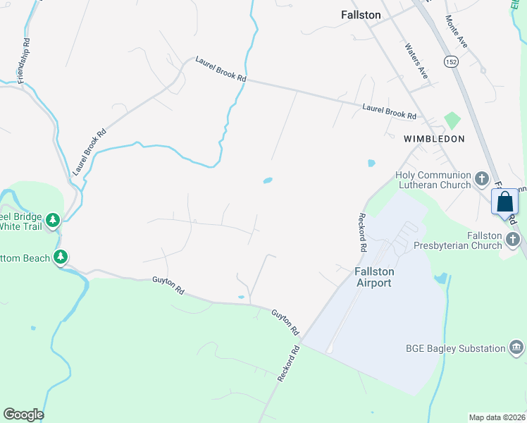 map of restaurants, bars, coffee shops, grocery stores, and more near 713 Sharps Court in Fallston