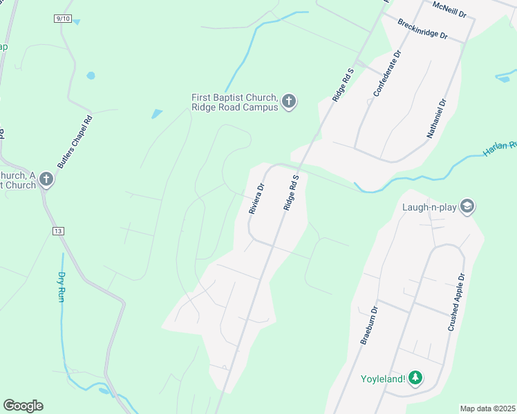 map of restaurants, bars, coffee shops, grocery stores, and more near 200 Riviera Drive in Martinsburg