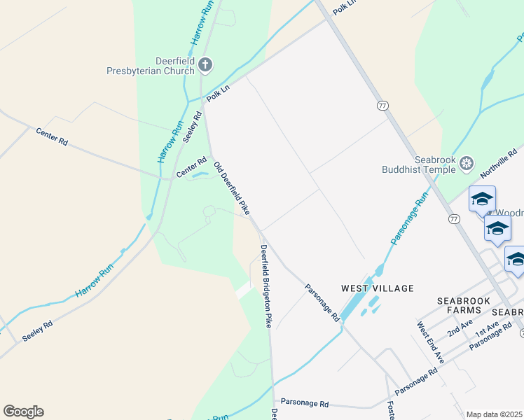 map of restaurants, bars, coffee shops, grocery stores, and more near 478 Old Deerfield Pike in Bridgeton