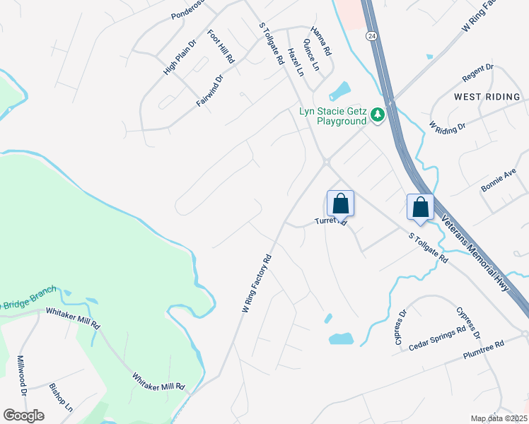 map of restaurants, bars, coffee shops, grocery stores, and more near 609 Buggy Ride Road in Bel Air