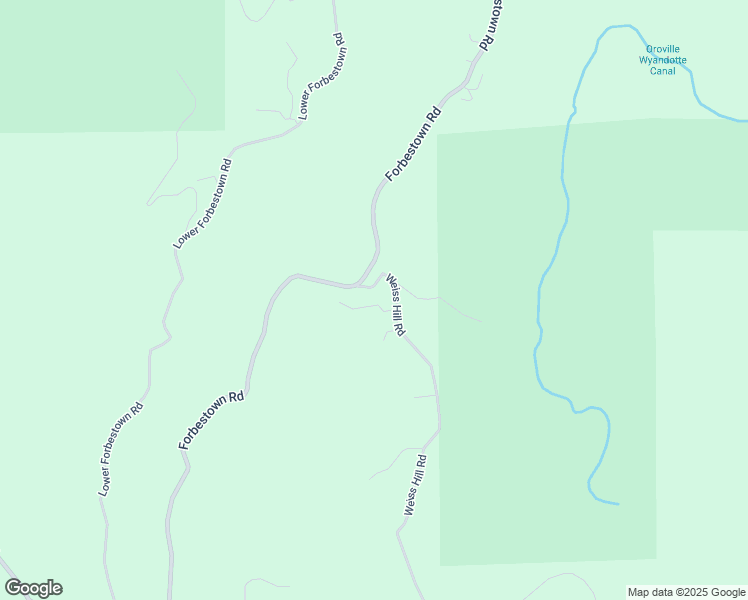 map of restaurants, bars, coffee shops, grocery stores, and more near 38 Weiss Hill Road in Oroville