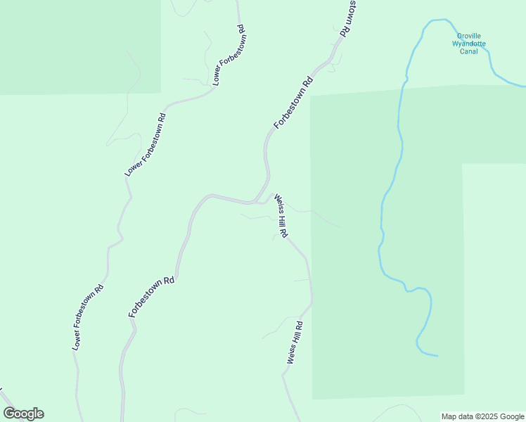 map of restaurants, bars, coffee shops, grocery stores, and more near 38 Weiss Hill Road in Oroville