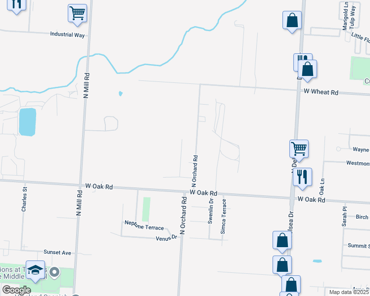 map of restaurants, bars, coffee shops, grocery stores, and more near 1349 Heights Place in Vineland