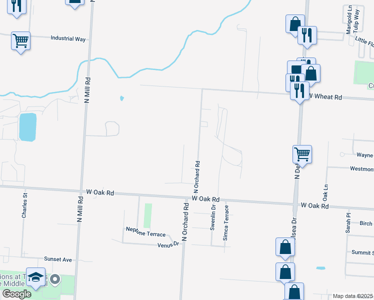 map of restaurants, bars, coffee shops, grocery stores, and more near 1349 Heights Place in Vineland