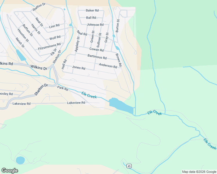 map of restaurants, bars, coffee shops, grocery stores, and more near 499 Gross Road in Bailey