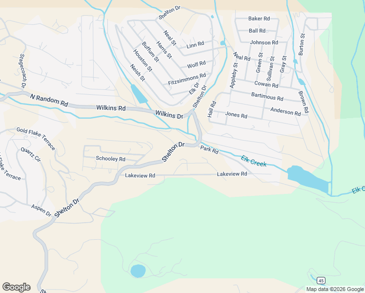 map of restaurants, bars, coffee shops, grocery stores, and more near 1598 Shelton Drive in Bailey