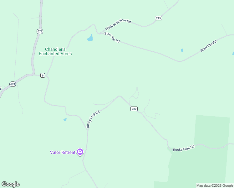 map of restaurants, bars, coffee shops, grocery stores, and more near 15693 Rocky Fork Road in Rockbridge