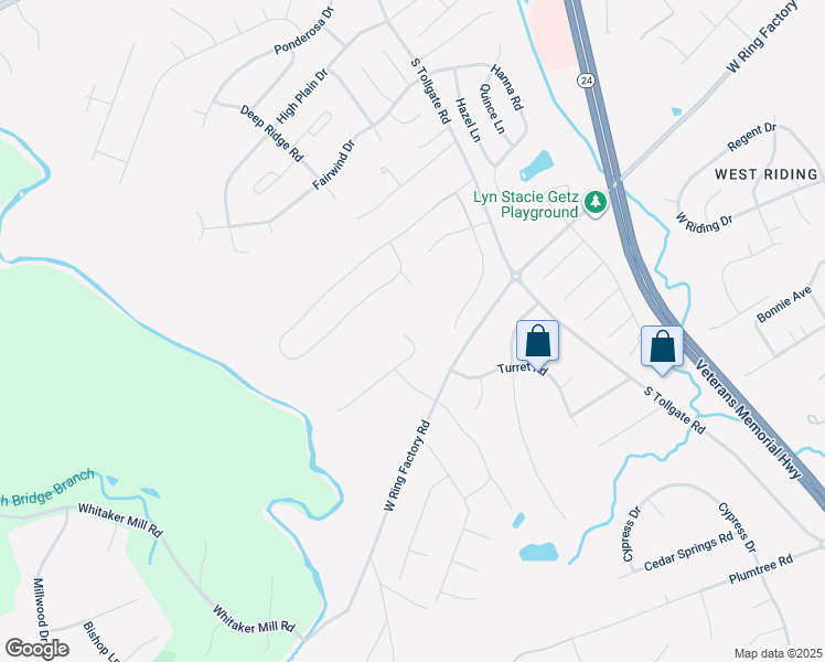 map of restaurants, bars, coffee shops, grocery stores, and more near 609 Buggy Ride Road in Bel Air