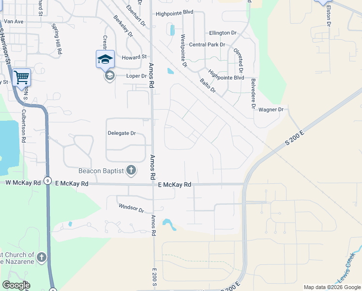 map of restaurants, bars, coffee shops, grocery stores, and more near 1749 WICHMAN Lane in Shelbyville