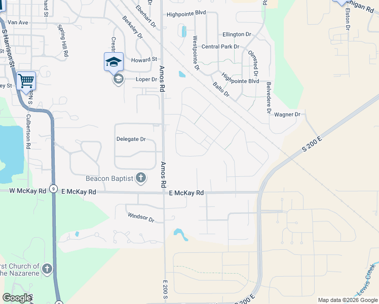 map of restaurants, bars, coffee shops, grocery stores, and more near 1749 WICHMAN Lane in Shelbyville