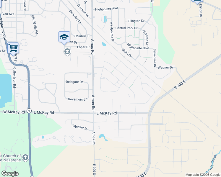map of restaurants, bars, coffee shops, grocery stores, and more near 1749 WICHMAN Lane in Shelbyville