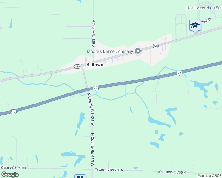 map of restaurants, bars, coffee shops, grocery stores, and more near 4155 U.S. 40 in Brazil