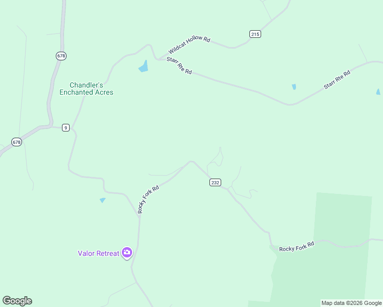 map of restaurants, bars, coffee shops, grocery stores, and more near 15693 Rocky Fork Road in Rockbridge