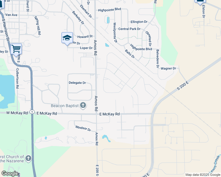 map of restaurants, bars, coffee shops, grocery stores, and more near 1749 WICHMAN Lane in Shelbyville
