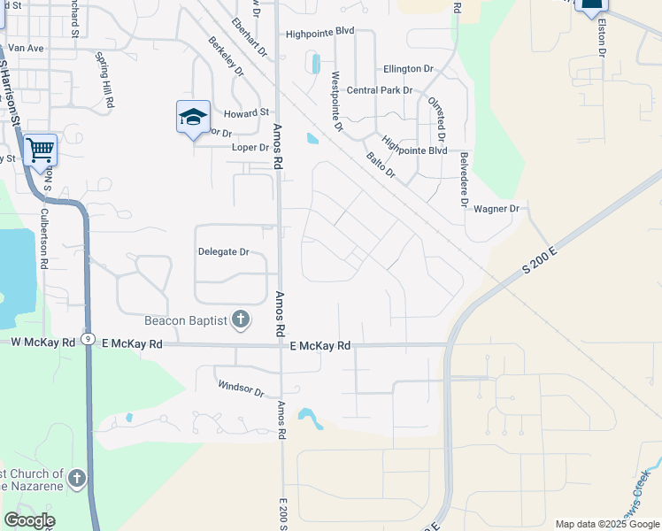 map of restaurants, bars, coffee shops, grocery stores, and more near 1691 Shelton Drive in Shelbyville