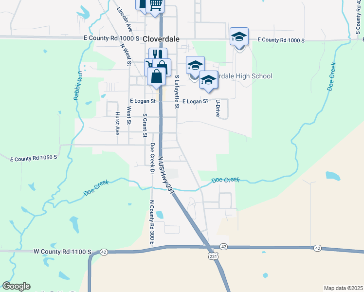 map of restaurants, bars, coffee shops, grocery stores, and more near 53 Morris Street in Cloverdale