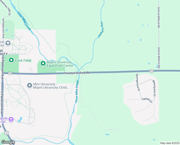 map of restaurants, bars, coffee shops, grocery stores, and more near Oxford Trenton Road in Oxford