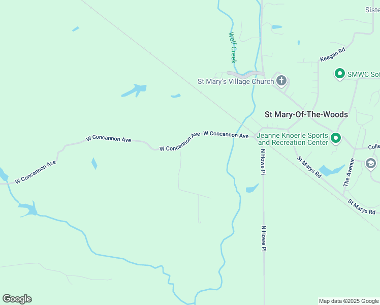 map of restaurants, bars, coffee shops, grocery stores, and more near West Concannon Avenue in West Terre Haute