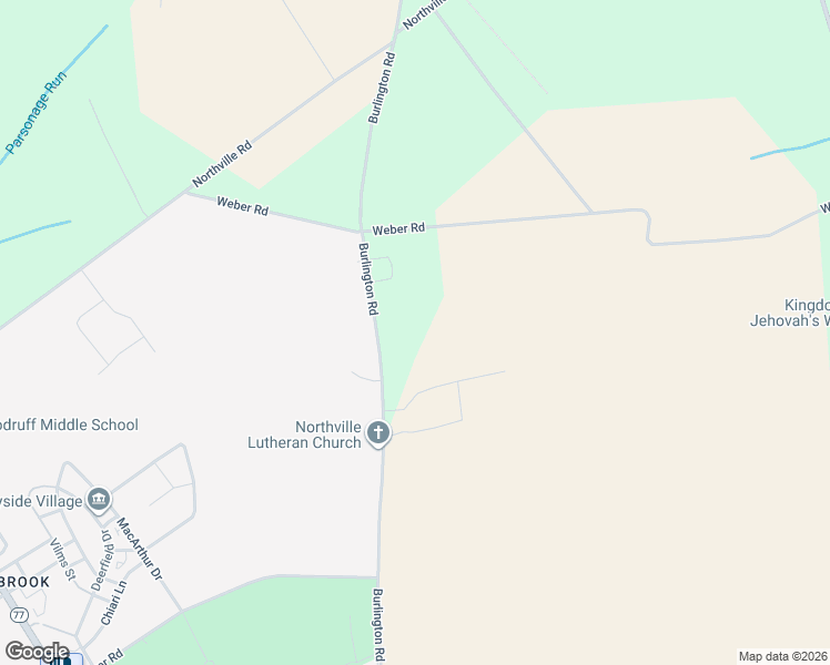 map of restaurants, bars, coffee shops, grocery stores, and more near 129 Old Burlington Road in Bridgeton