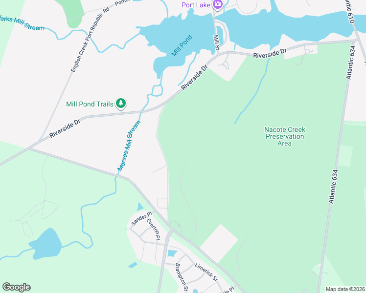 map of restaurants, bars, coffee shops, grocery stores, and more near 255 Riverside Drive in Port Republic