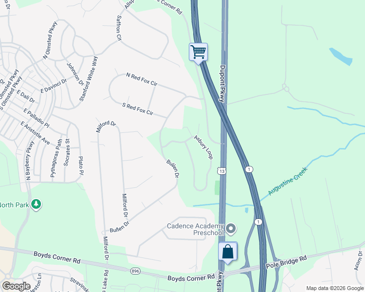 map of restaurants, bars, coffee shops, grocery stores, and more near 149 Asbury Loop in Middletown
