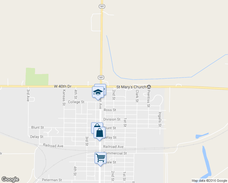 map of restaurants, bars, coffee shops, grocery stores, and more near 1311 2nd Street in Downs