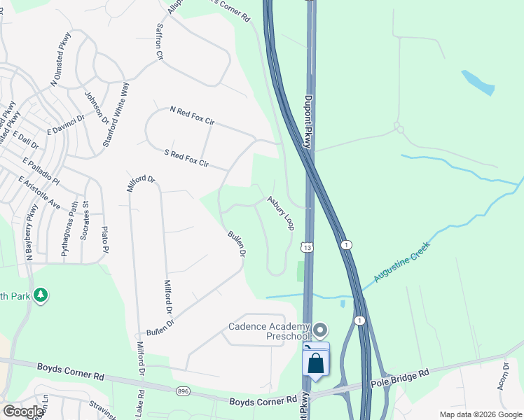 map of restaurants, bars, coffee shops, grocery stores, and more near 149 Asbury Loop in Middletown
