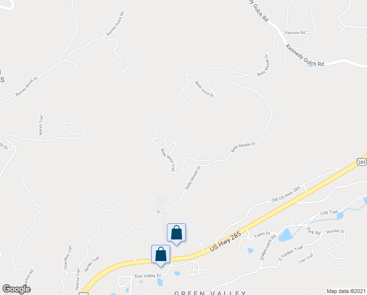 map of restaurants, bars, coffee shops, grocery stores, and more near 28273 Belle Mont Trail in Jefferson