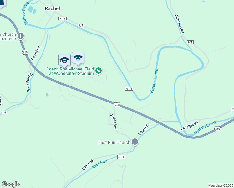 map of restaurants, bars, coffee shops, grocery stores, and more near 304 Graham Road in Rachel