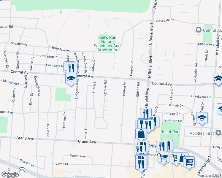 map of restaurants, bars, coffee shops, grocery stores, and more near 11 Lylburn Road in Middletown