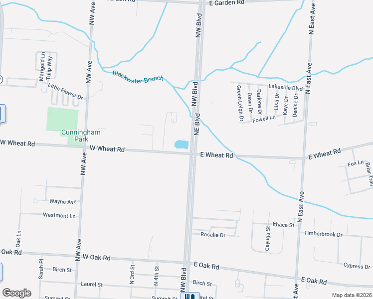 map of restaurants, bars, coffee shops, grocery stores, and more near 1654 Northwest Boulevard in Vineland