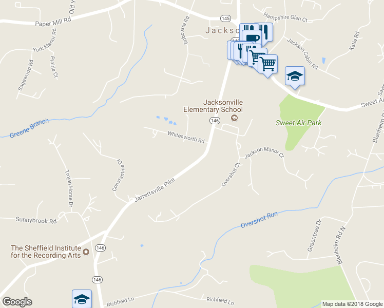 map of restaurants, bars, coffee shops, grocery stores, and more near 14010 Jarrettsville Pike in Phoenix