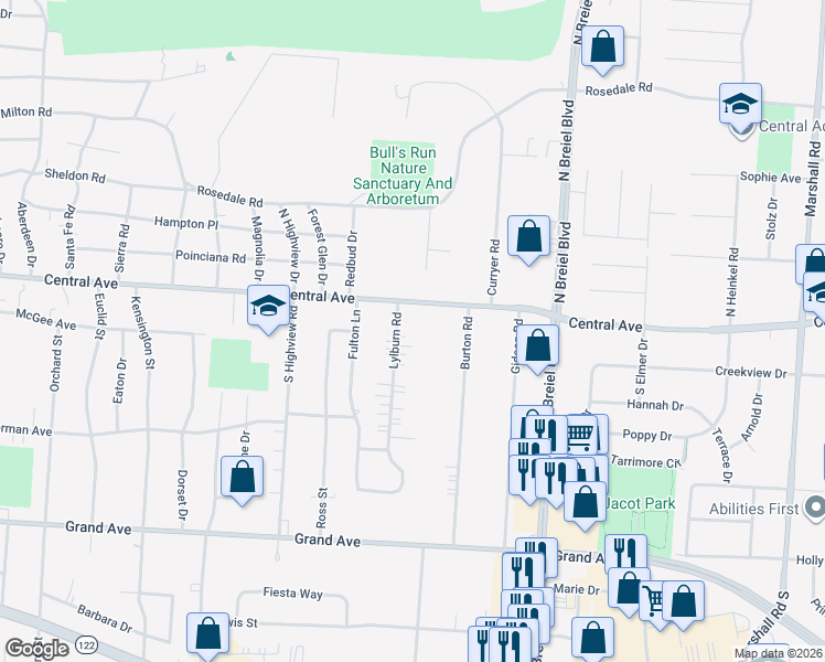 map of restaurants, bars, coffee shops, grocery stores, and more near 11 Lylburn Road in Middletown
