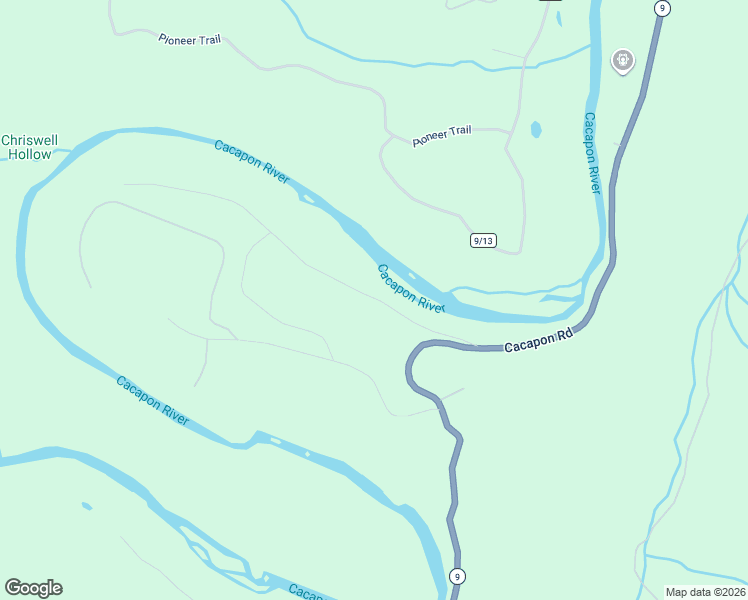 map of restaurants, bars, coffee shops, grocery stores, and more near 317 Amberwood Lane in Great Cacapon