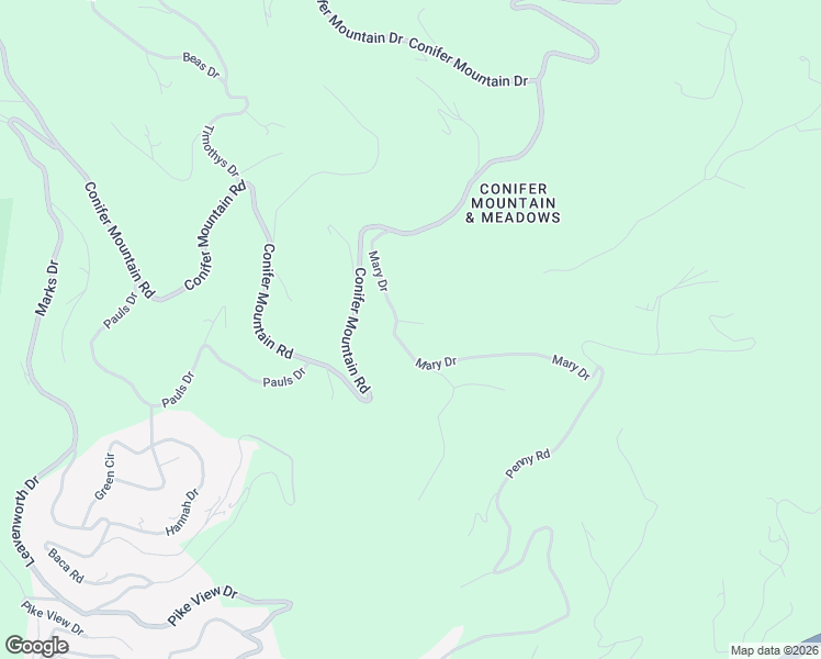 map of restaurants, bars, coffee shops, grocery stores, and more near 30323 Marys Lane in Conifer