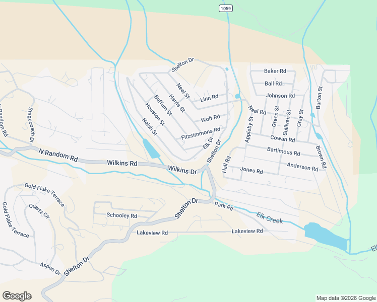 map of restaurants, bars, coffee shops, grocery stores, and more near 142 Elk Drive in Bailey