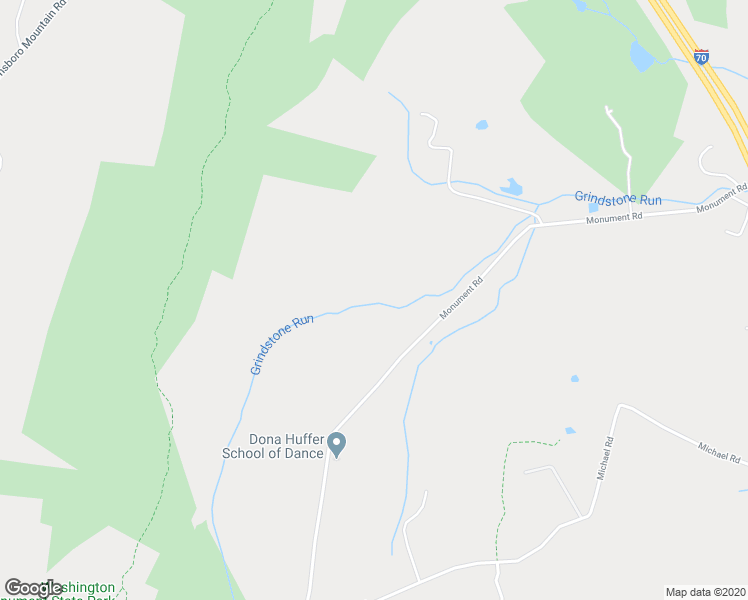 map of restaurants, bars, coffee shops, grocery stores, and more near 1722 Monument Road in Myersville